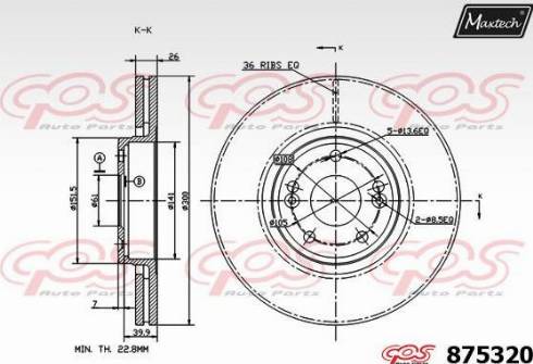 Maxtech 875320.0000 - Kočioni disk www.molydon.hr