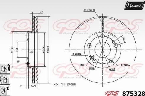 Maxtech 875328.6980 - Kočioni disk www.molydon.hr