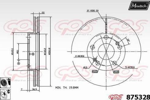 Maxtech 875328.6060 - Kočioni disk www.molydon.hr