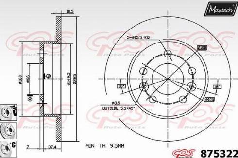 Maxtech 875322.6880 - Kočioni disk www.molydon.hr