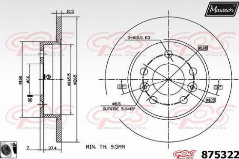 Maxtech 875322.0060 - Kočioni disk www.molydon.hr