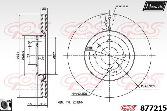 Maxtech 875379 - Kočioni disk www.molydon.hr