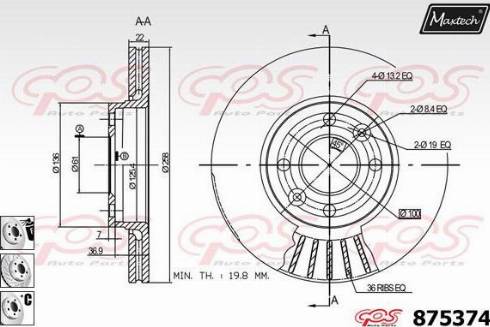 Maxtech 875374.6980 - Kočioni disk www.molydon.hr