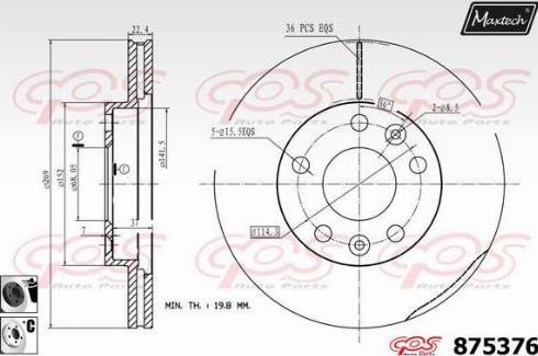 Maxtech 875376.6060 - Kočioni disk www.molydon.hr