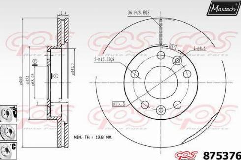 Maxtech 875376.6880 - Kočioni disk www.molydon.hr