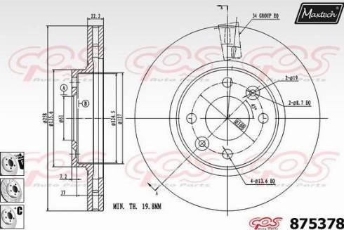 Maxtech 875378.6980 - Kočioni disk www.molydon.hr