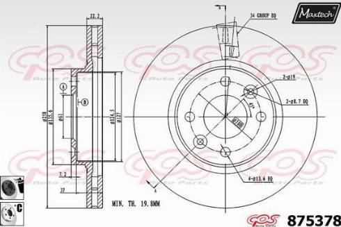 Maxtech 875378.6060 - Kočioni disk www.molydon.hr