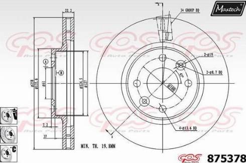 Maxtech 875378.6880 - Kočioni disk www.molydon.hr