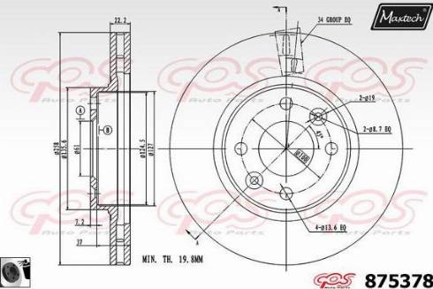 Maxtech 875378.0060 - Kočioni disk www.molydon.hr