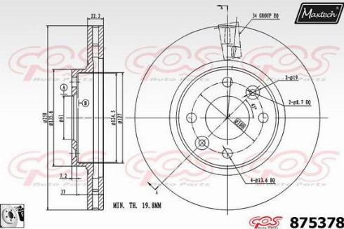 Maxtech 875378.0080 - Kočioni disk www.molydon.hr