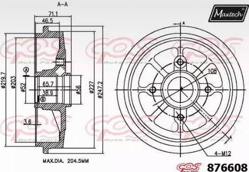 Maxtech 876608.0000 - Bubanj kočnica www.molydon.hr