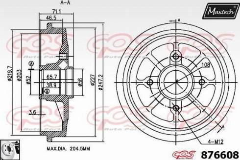 Maxtech 876608.0080 - Bubanj kočnica www.molydon.hr