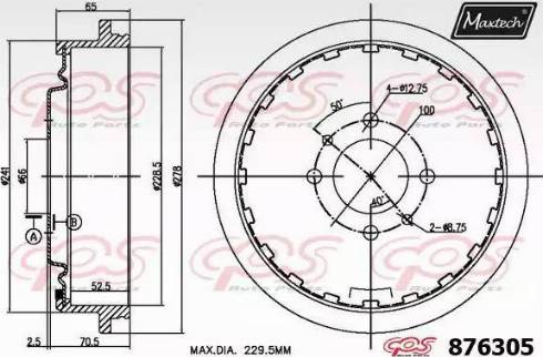 Maxtech 876305.0000 - Bubanj kočnica www.molydon.hr