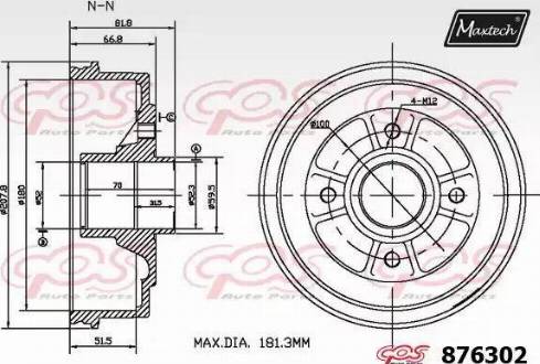 Maxtech 876302.0006 - Bubanj kočnica www.molydon.hr