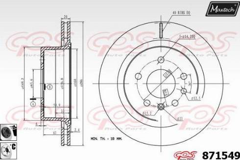 Maxtech 871549.6060 - Kočioni disk www.molydon.hr