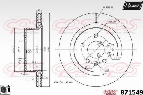 Maxtech 871549.0060 - Kočioni disk www.molydon.hr