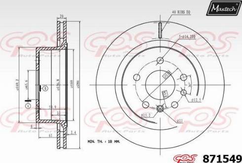 Maxtech 871549.0000 - Kočioni disk www.molydon.hr