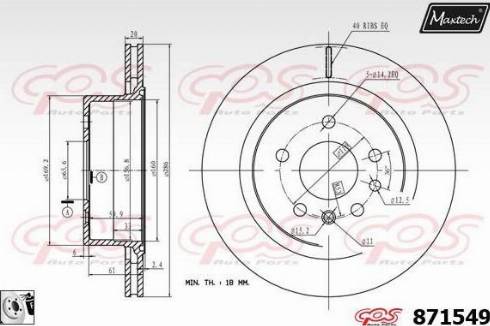 Maxtech 871549.0080 - Kočioni disk www.molydon.hr