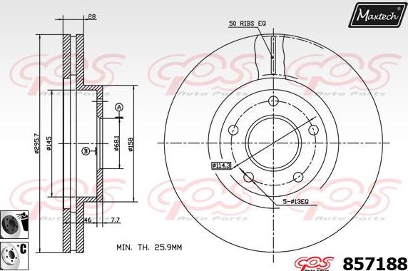 Maxtech 871549 - Kočioni disk www.molydon.hr