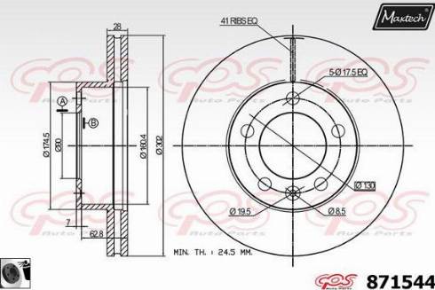 Maxtech 871544.0060 - Kočioni disk www.molydon.hr