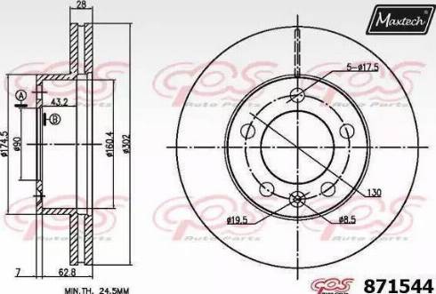 Maxtech 871544.0000 - Kočioni disk www.molydon.hr