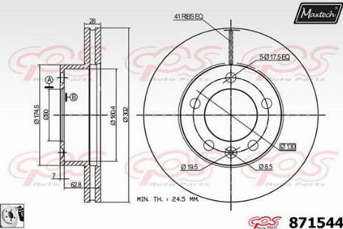 Maxtech 871544.0080 - Kočioni disk www.molydon.hr