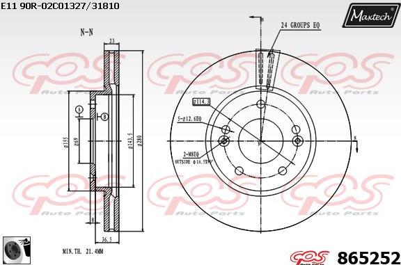 Maxtech 871544 - Kočioni disk www.molydon.hr