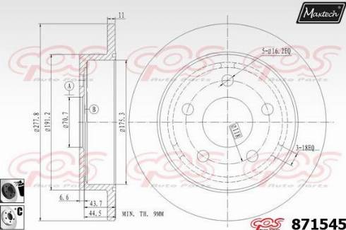 Maxtech 871545.6060 - Kočioni disk www.molydon.hr