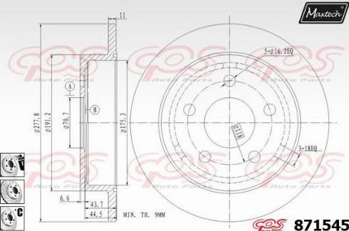 Maxtech 871545.6880 - Kočioni disk www.molydon.hr