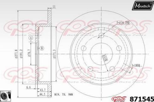 Maxtech 871545.0060 - Kočioni disk www.molydon.hr