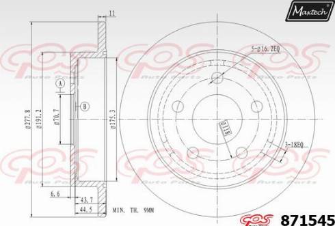 Maxtech 871545.0000 - Kočioni disk www.molydon.hr