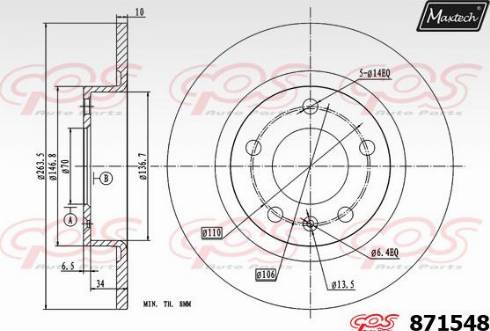 Maxtech 871548.0000 - Kočioni disk www.molydon.hr