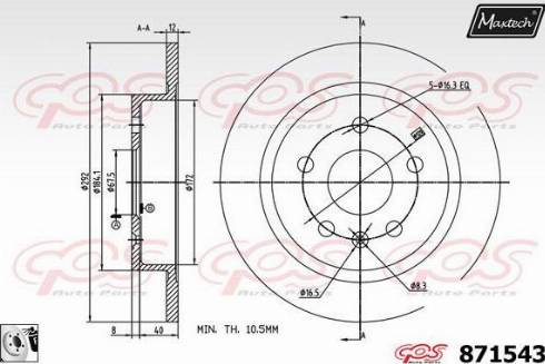 Maxtech 871543.0080 - Kočioni disk www.molydon.hr