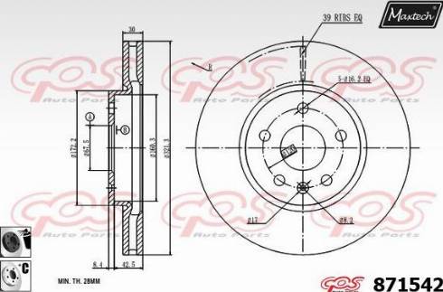 Maxtech 871542.6060 - Kočioni disk www.molydon.hr