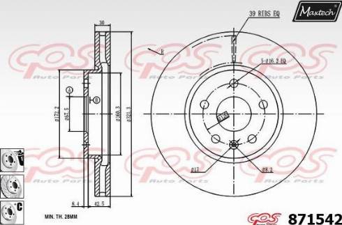 Maxtech 871542.6880 - Kočioni disk www.molydon.hr