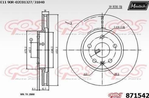 Maxtech 871542.0000 - Kočioni disk www.molydon.hr