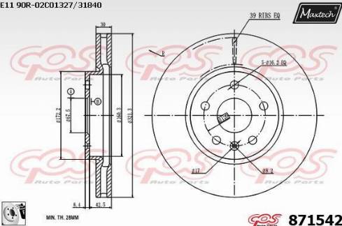 Maxtech 871542.0080 - Kočioni disk www.molydon.hr