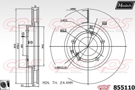 Maxtech 871542 - Kočioni disk www.molydon.hr