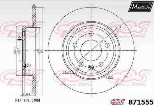 Maxtech 871555.0000 - Kočioni disk www.molydon.hr