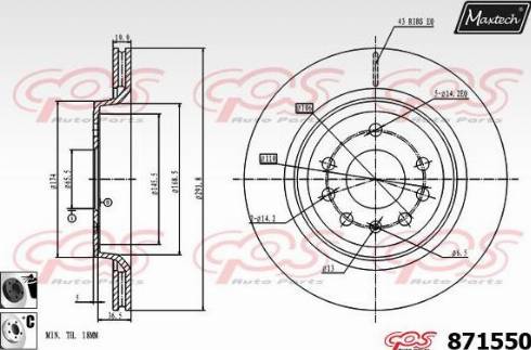 Maxtech 871550.6060 - Kočioni disk www.molydon.hr