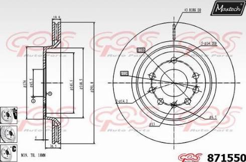 Maxtech 871550.6880 - Kočioni disk www.molydon.hr