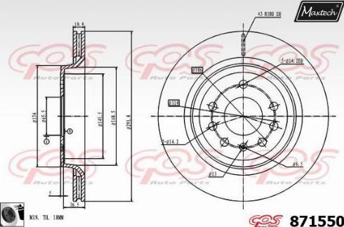 Maxtech 871550.0060 - Kočioni disk www.molydon.hr