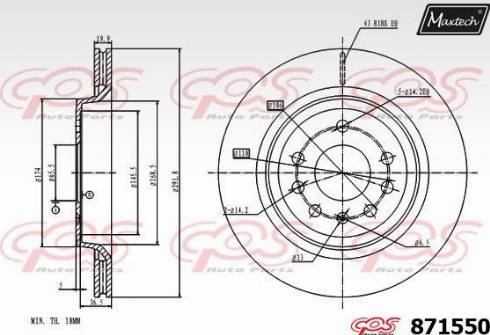 Maxtech 871550.0000 - Kočioni disk www.molydon.hr