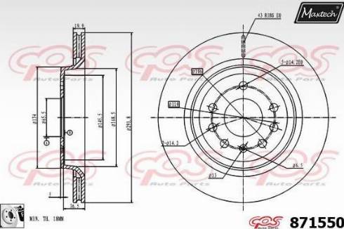 Maxtech 871550.0080 - Kočioni disk www.molydon.hr