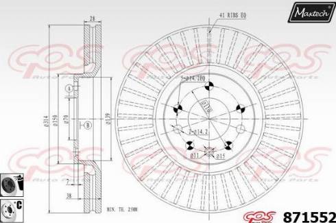 Maxtech 871552.6060 - Kočioni disk www.molydon.hr