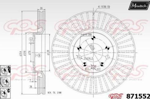 Maxtech 871552.6880 - Kočioni disk www.molydon.hr