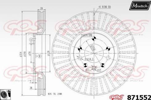 Maxtech 871552.0060 - Kočioni disk www.molydon.hr