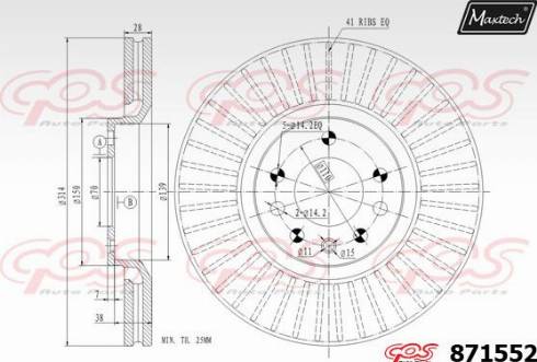 Maxtech 871552.0000 - Kočioni disk www.molydon.hr