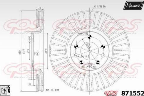 Maxtech 871552.0080 - Kočioni disk www.molydon.hr