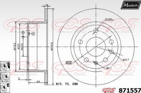 Maxtech 871557.6980 - Kočioni disk www.molydon.hr